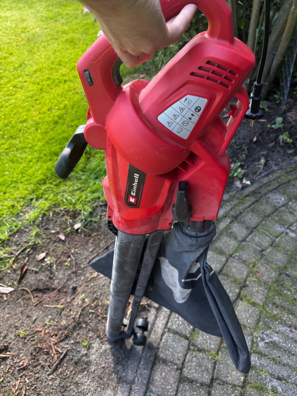 Einhell GC-EL 3024 E Bladblazer/Bladzuiger 3000W, Ophalen, Gebruikt, Handgedragen, Met opvangzak