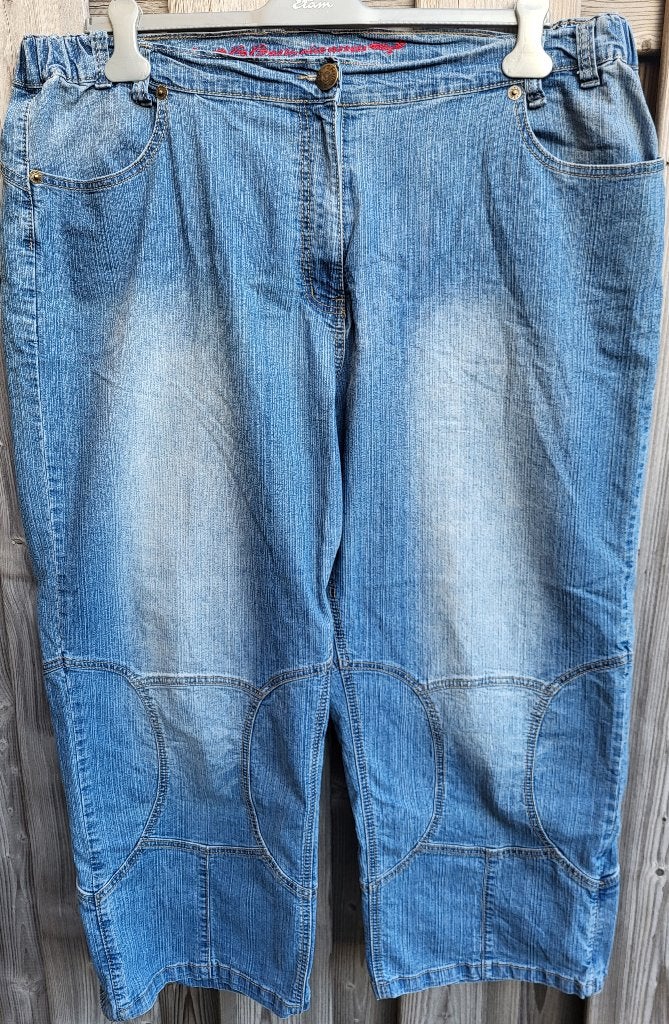 3/4 Jeans (Capri) maat 52 van B-Basic, Blauw, Ophalen of Verzenden, B-Basic, Gedragen