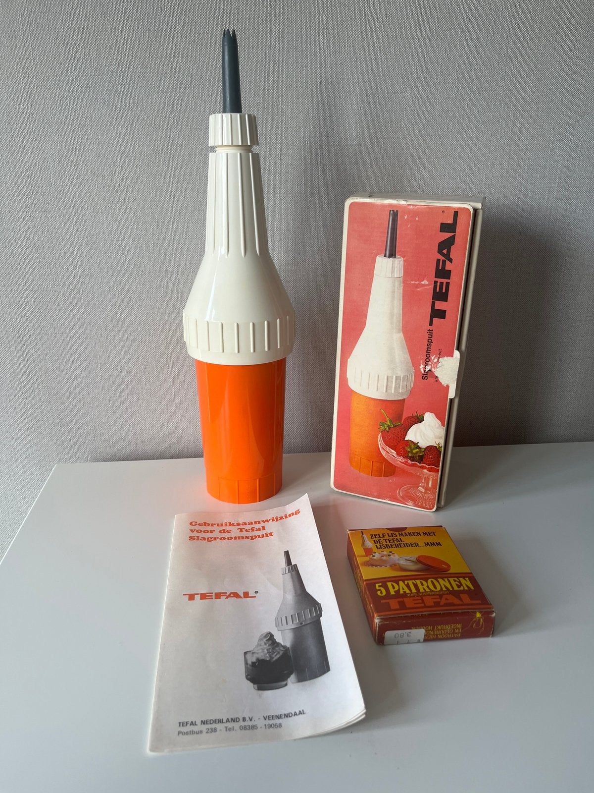 Te koop: vintage Tefal slagroomspuit, Overige typen, Ophalen, Gebruikt