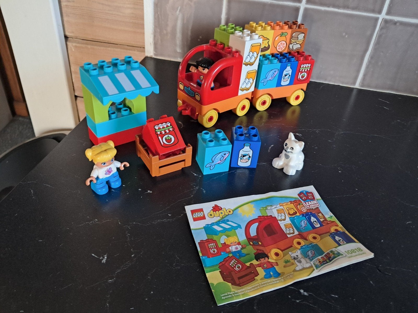 Duplo 10818 Vrachtwagen net boodschappen, Kinderen en Baby's, Ophalen of Verzenden, Zo goed als nieuw, Duplo