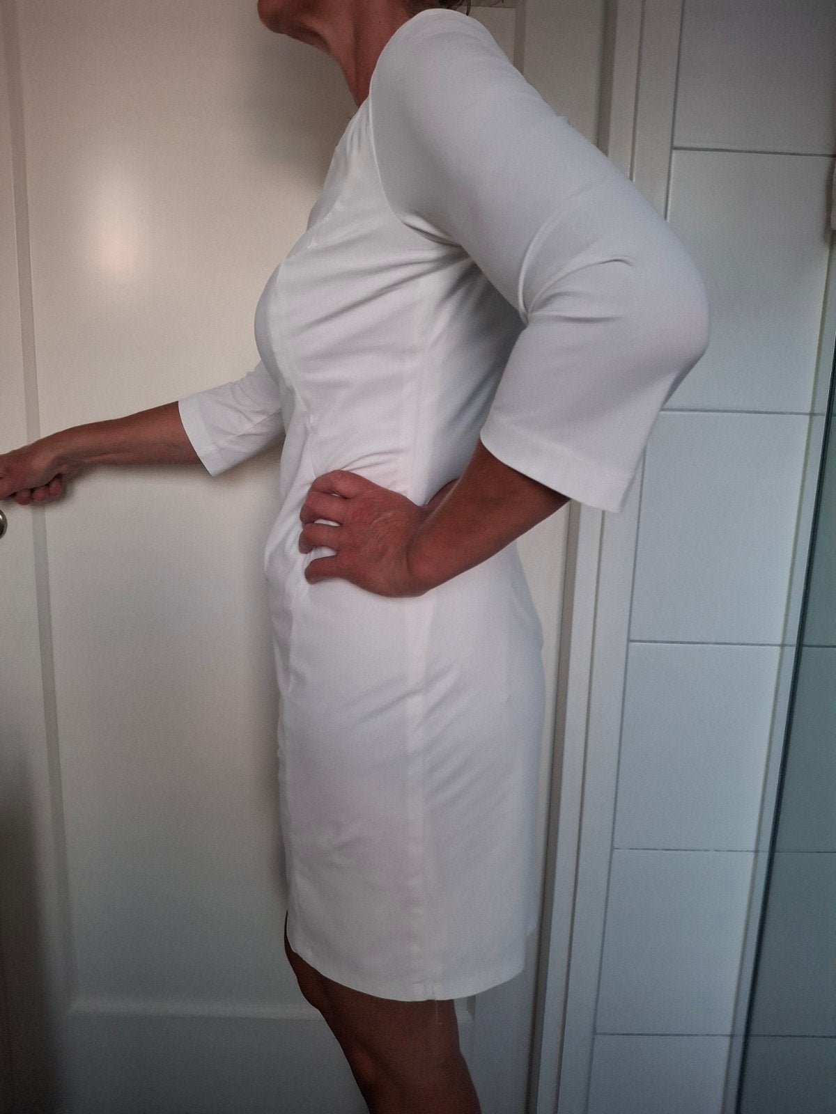 La Dress by Simone witte jurk maat S, Wit, Ophalen of Verzenden, Zo goed als nieuw, Maat 36 (S)