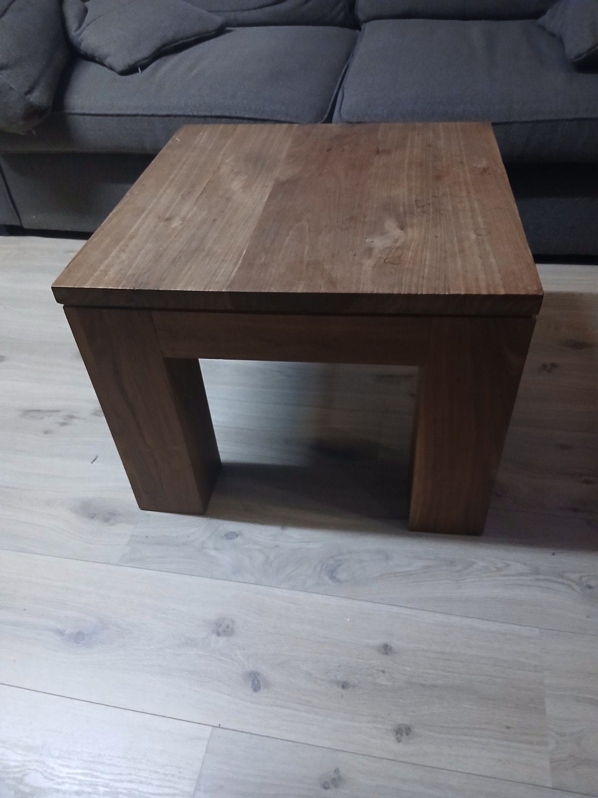 2x teakhouten salon / bijzettafel, Ophalen, Gebruikt, 50 tot 100 cm, 50 tot 100 cm