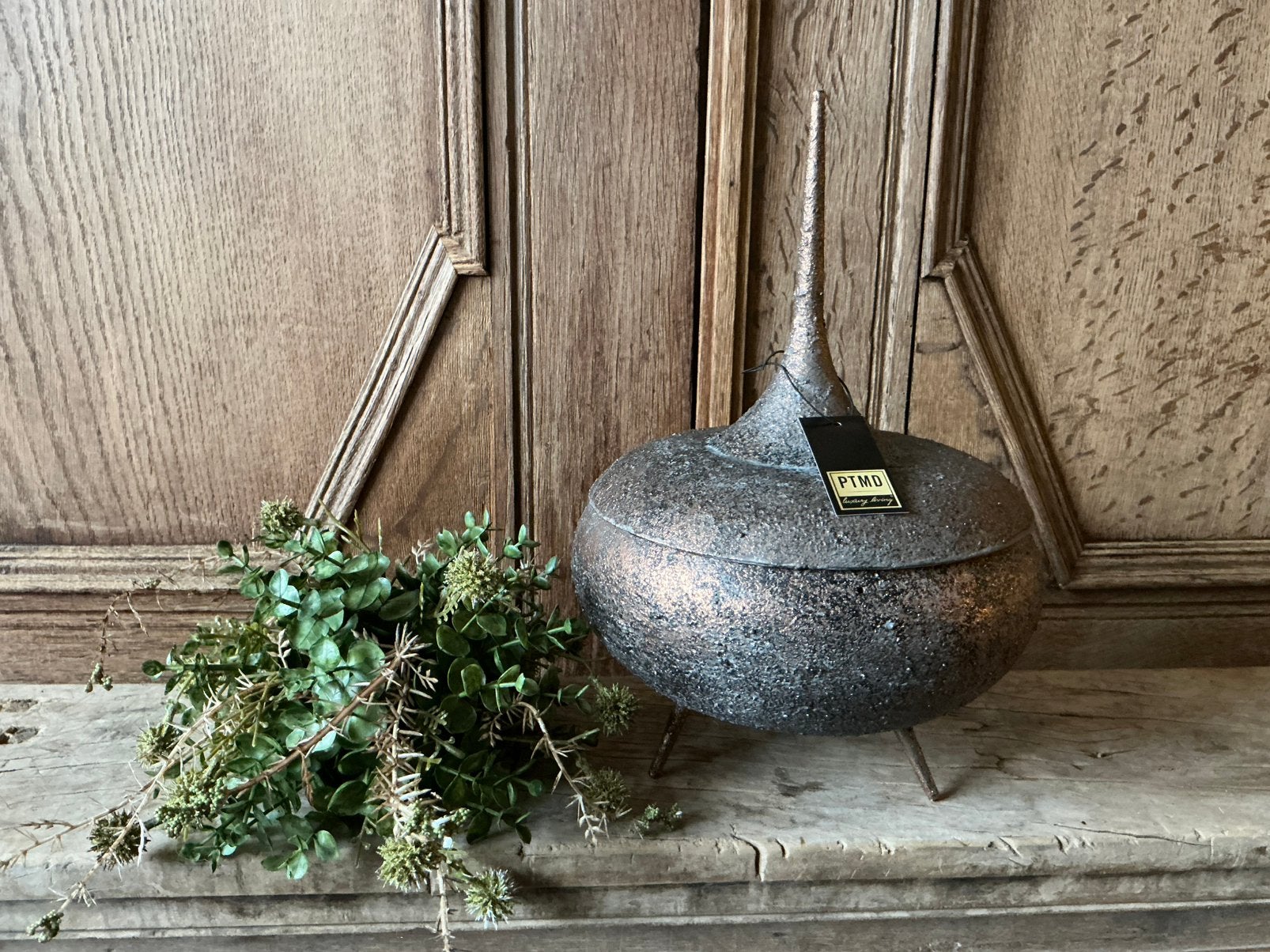 NIEUW PTMD metalen bronskleurige pot Eben, Ophalen of Verzenden, Nieuw