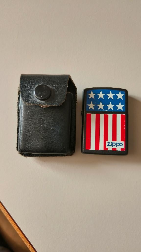 Zippo USA flag, Verzamelen, Ophalen of Verzenden, Gebruikt, Aansteker