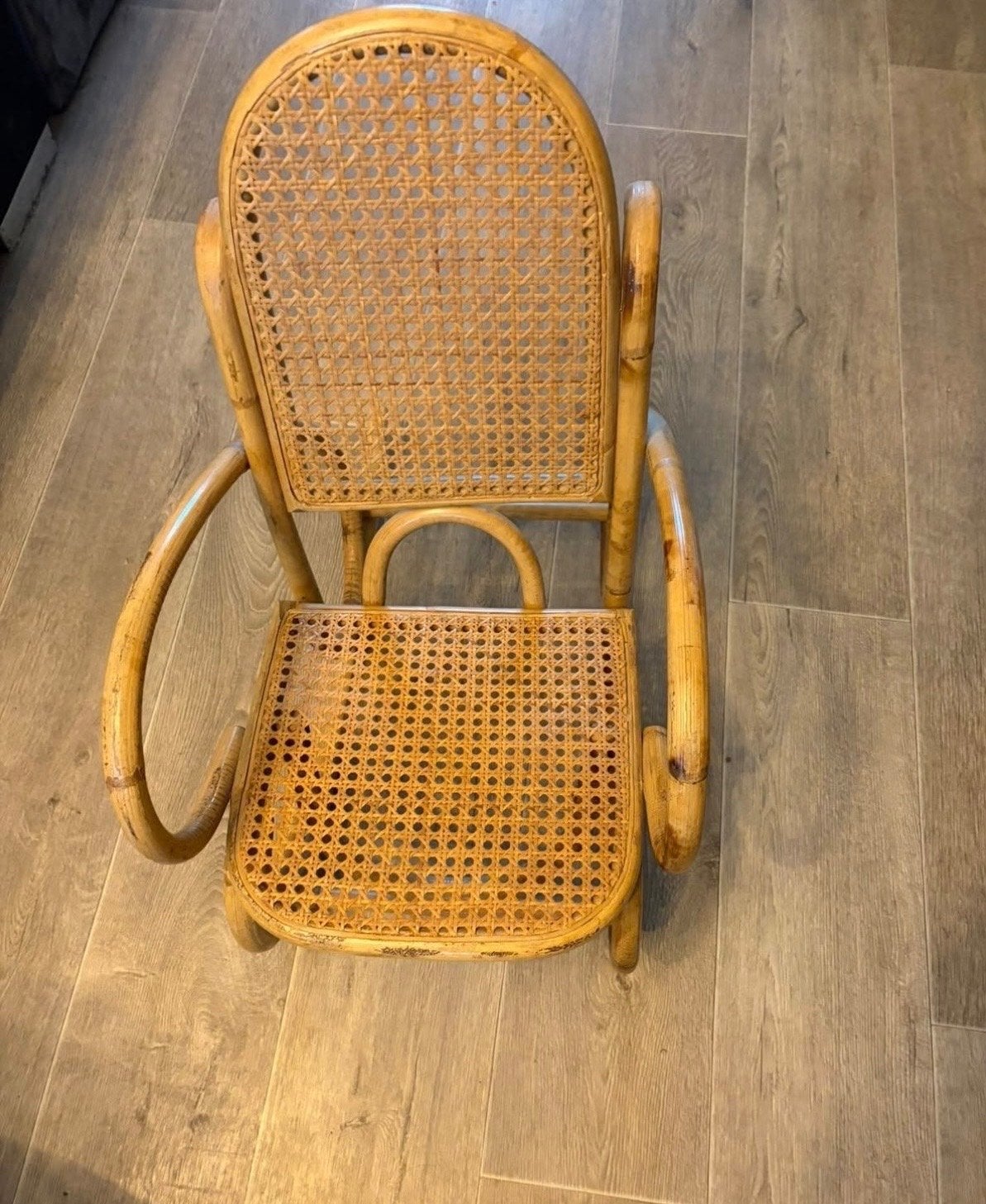 Vintage rotan schommelstoel voor kinderen, Ophalen