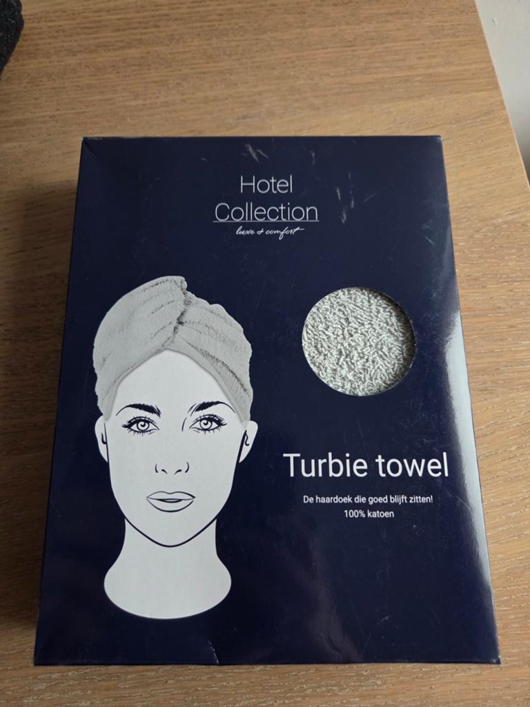 Hotel Collection Turbie Towel - Haarhanddoek 100% katoen, Ophalen of Verzenden, Nieuw, Grijs, Handdoek