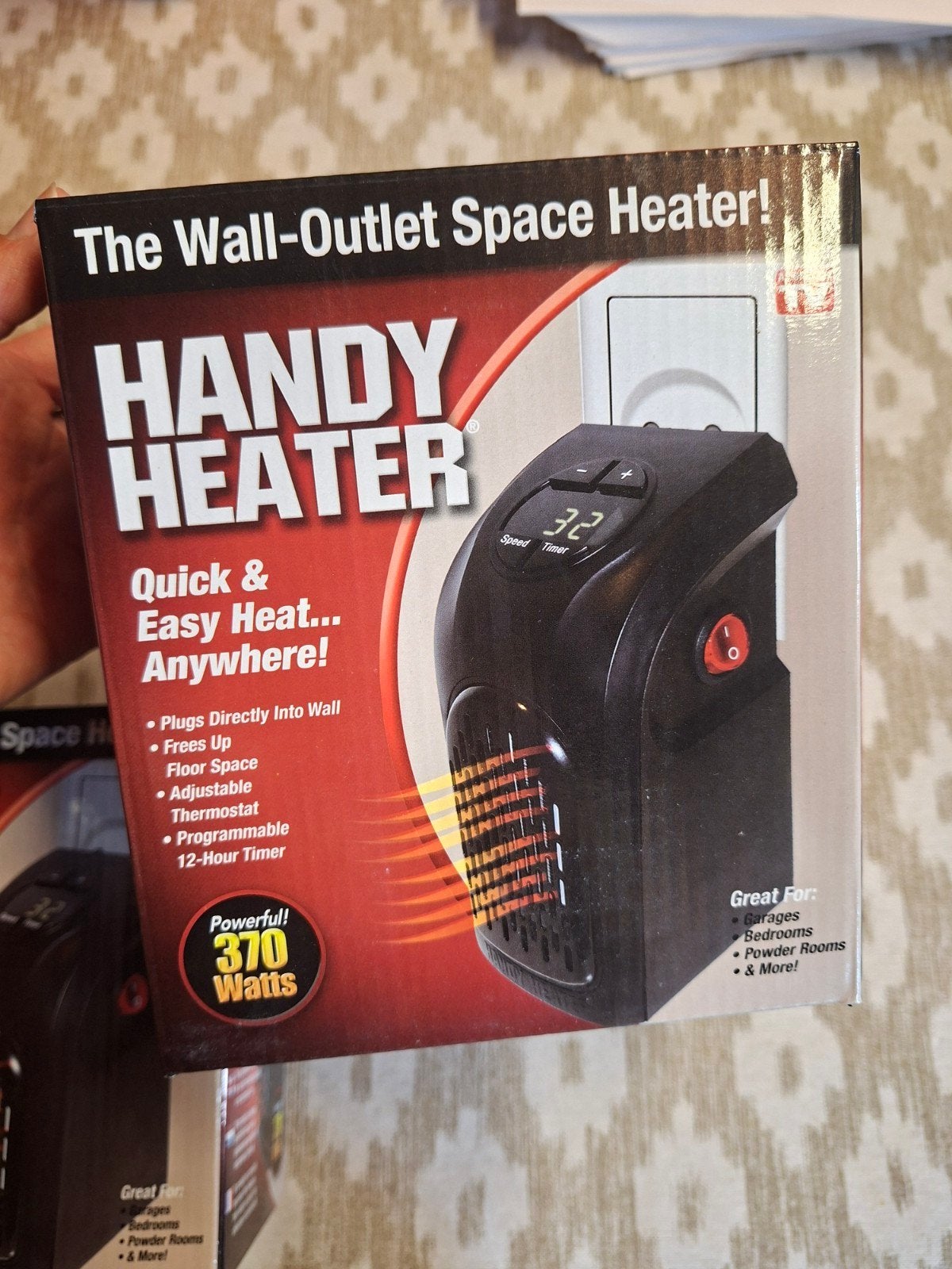 3 stuks; Handy Heater - Draagbare Wandverwarming 370W, Ophalen