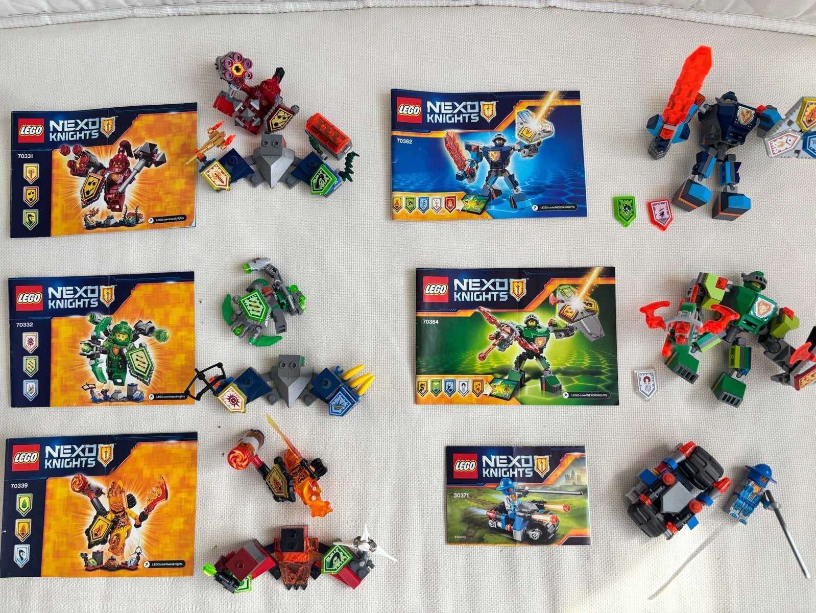 Lego Nexo Knights sets met instructieboekjes, Gebruikt, Lego, Ophalen of Verzenden, Inclusief instructies