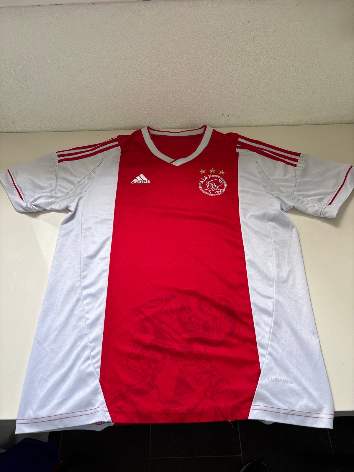 Ajax Thuisshirt Rood Wit Adidas ClimaCool, Overige maten, Ophalen of Verzenden, Voetbal, Gedragen