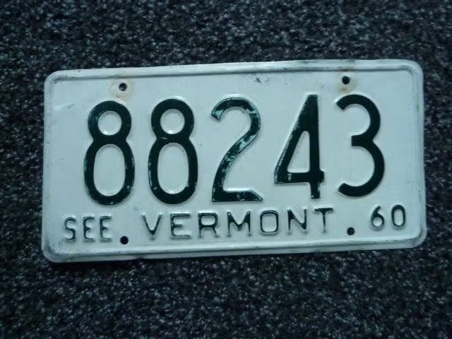 Kentekenplaat licenseplate See Vermont 60 USA, Verzenden, Gebruikt, Auto's