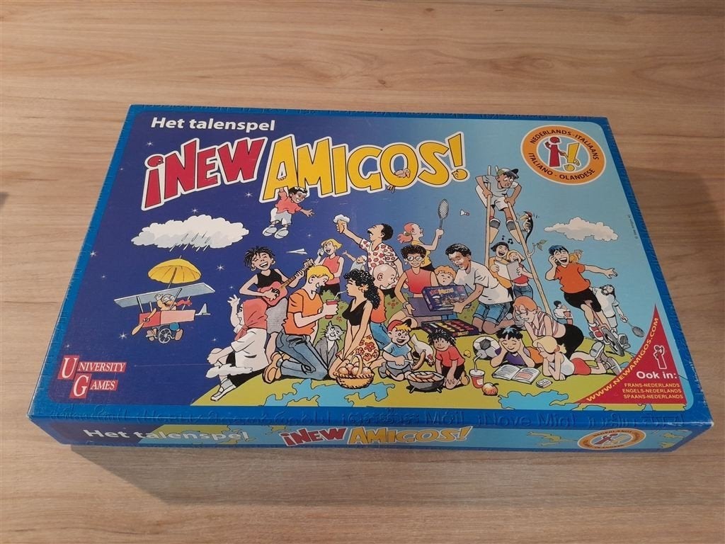New Amigos - Het talenspel - Italiaans - Nederlands - s5871, Hobby en Vrije tijd, Gezelschapsspellen | Bordspellen, Verzenden