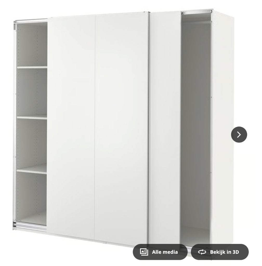 IKEA Pax/ hasvik kast 200x66x201, Huis en Inrichting, Ophalen, Met deur(en), 200 cm of meer, Zo goed als nieuw