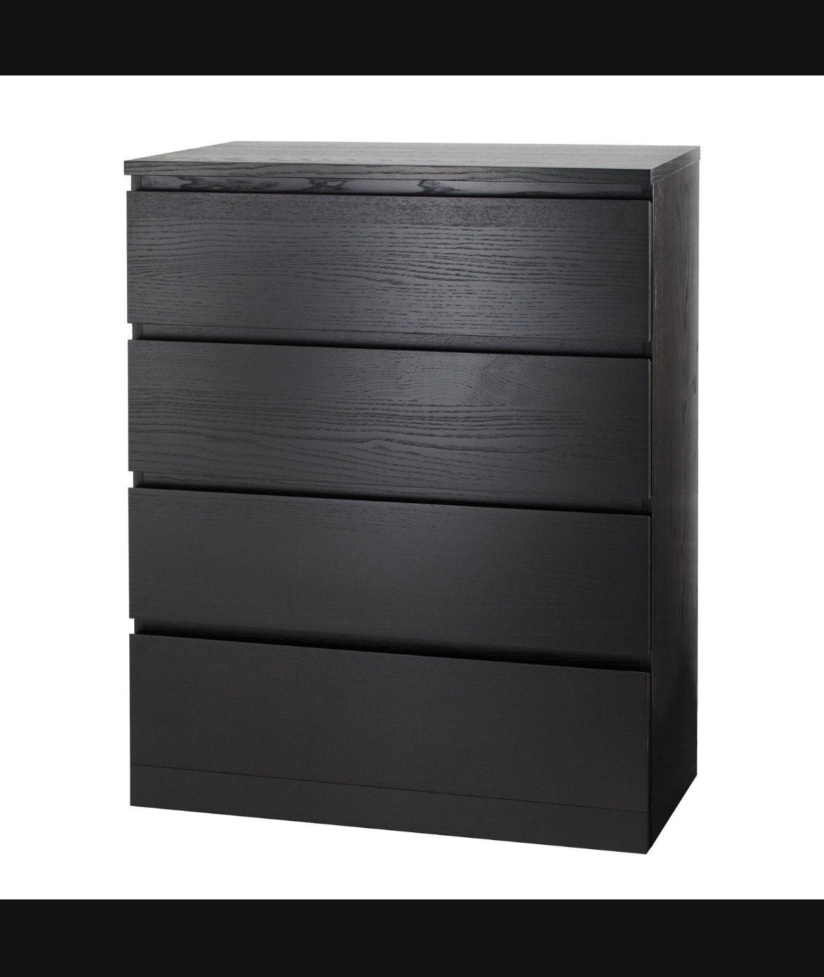 IKEA MALM ladekast - Zwartbruin, 4 lades, Huis en Inrichting, Kasten | Ladekasten, Ophalen, Gebruikt, 100 tot 150 cm, 50 tot 100 cm