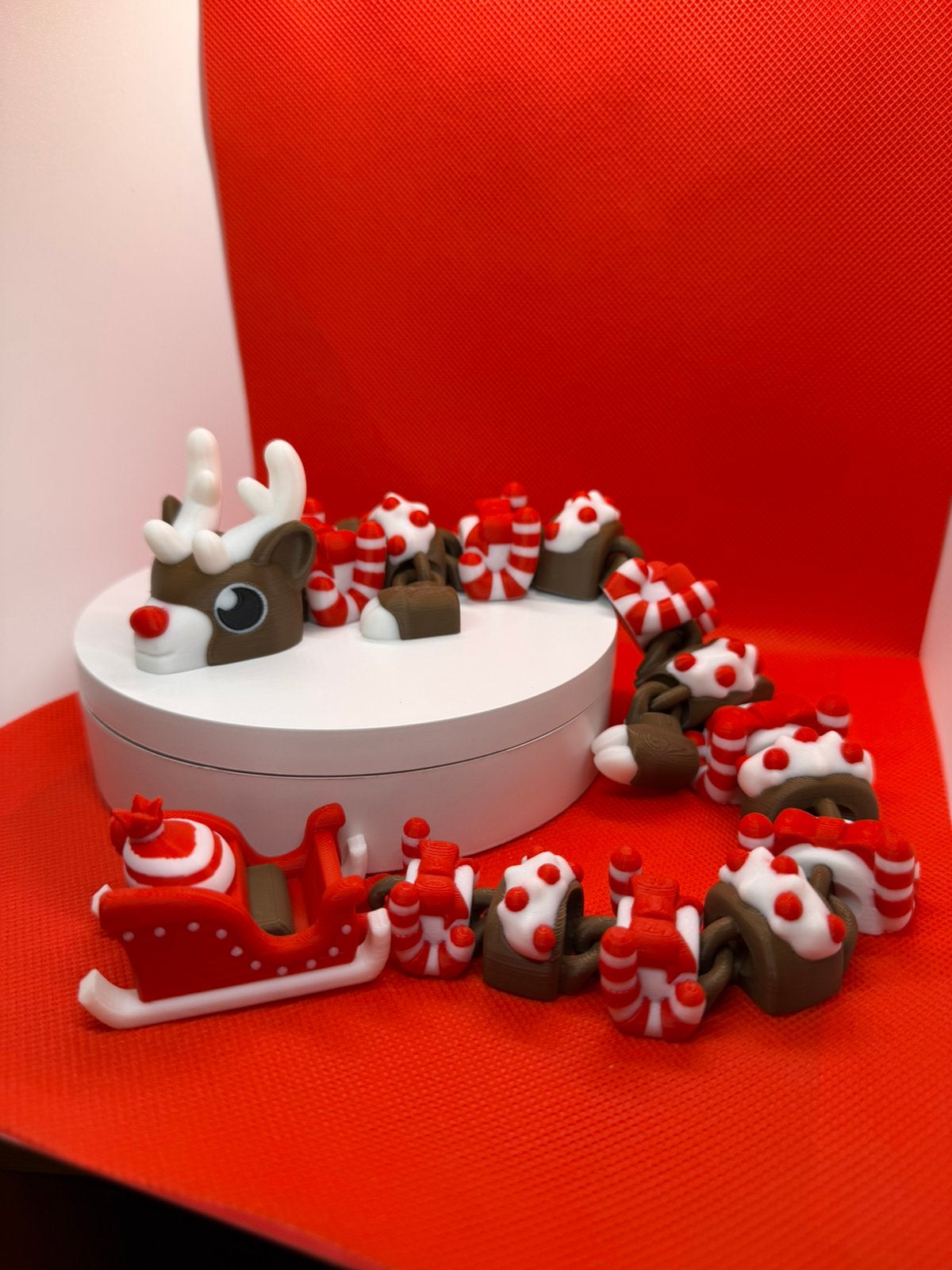 Beweegbaar kerstrendier 42 cm (3D-geprint), Verzenden, Nieuw