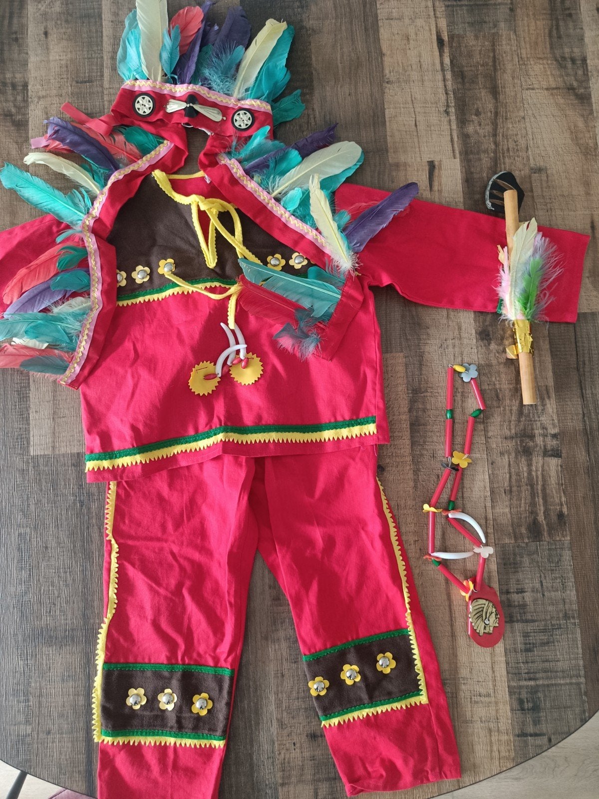 Indianen verkleedkleding met accessoires (4-5 jaar), Ophalen of Verzenden, Gebruikt, 104 of kleiner, Jongen of Meisje