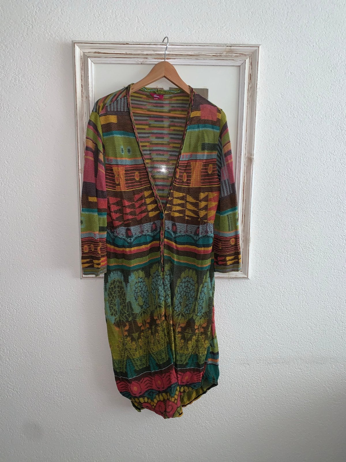IVKO Vrolijk gekleurd lang vest maat L, Kleding | Dames, Ophalen of Verzenden, Zo goed als nieuw, Maat 42/44 (L), Meerkleurig