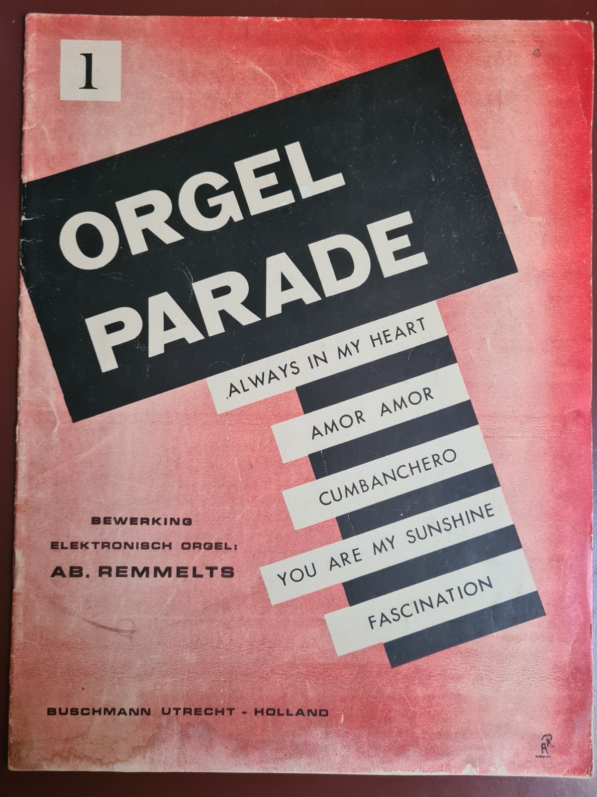 Orgel Parade 1 - Bladmuziek voor Elektronisch Orgel, Muziek en Instrumenten, Orgel, Gebruikt, Ophalen of Verzenden, Thema