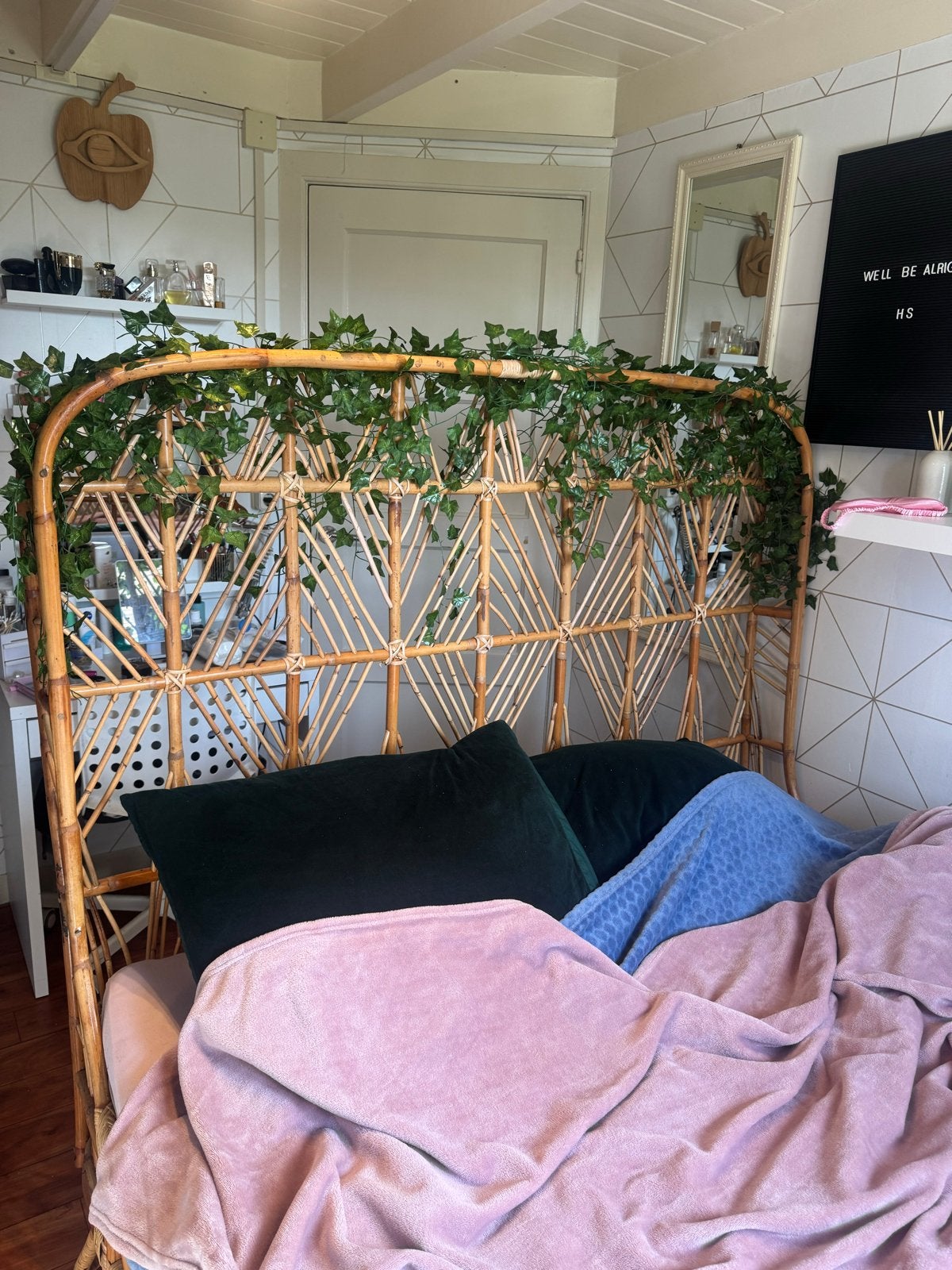 Handgemaakt bamboe bed 160x200 cm