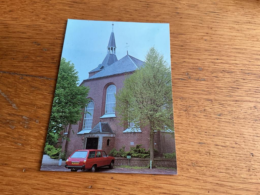 O114 Oldebroek kerk Peugeot 504 Break ?, Ophalen of Verzenden, 1960 tot 1980, Zuid-Holland