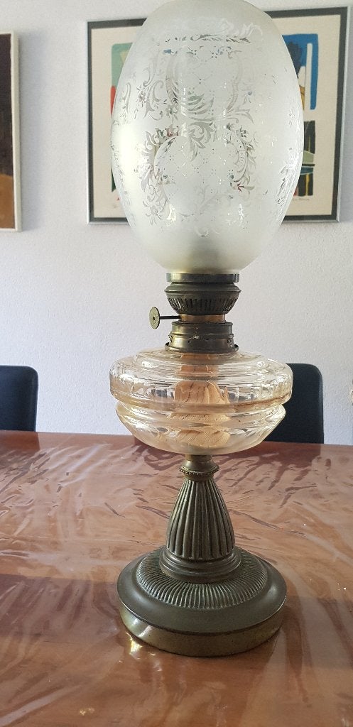 Vintage olielamp, Antiek en Kunst, Antiek | Lampen, Ophalen of Verzenden