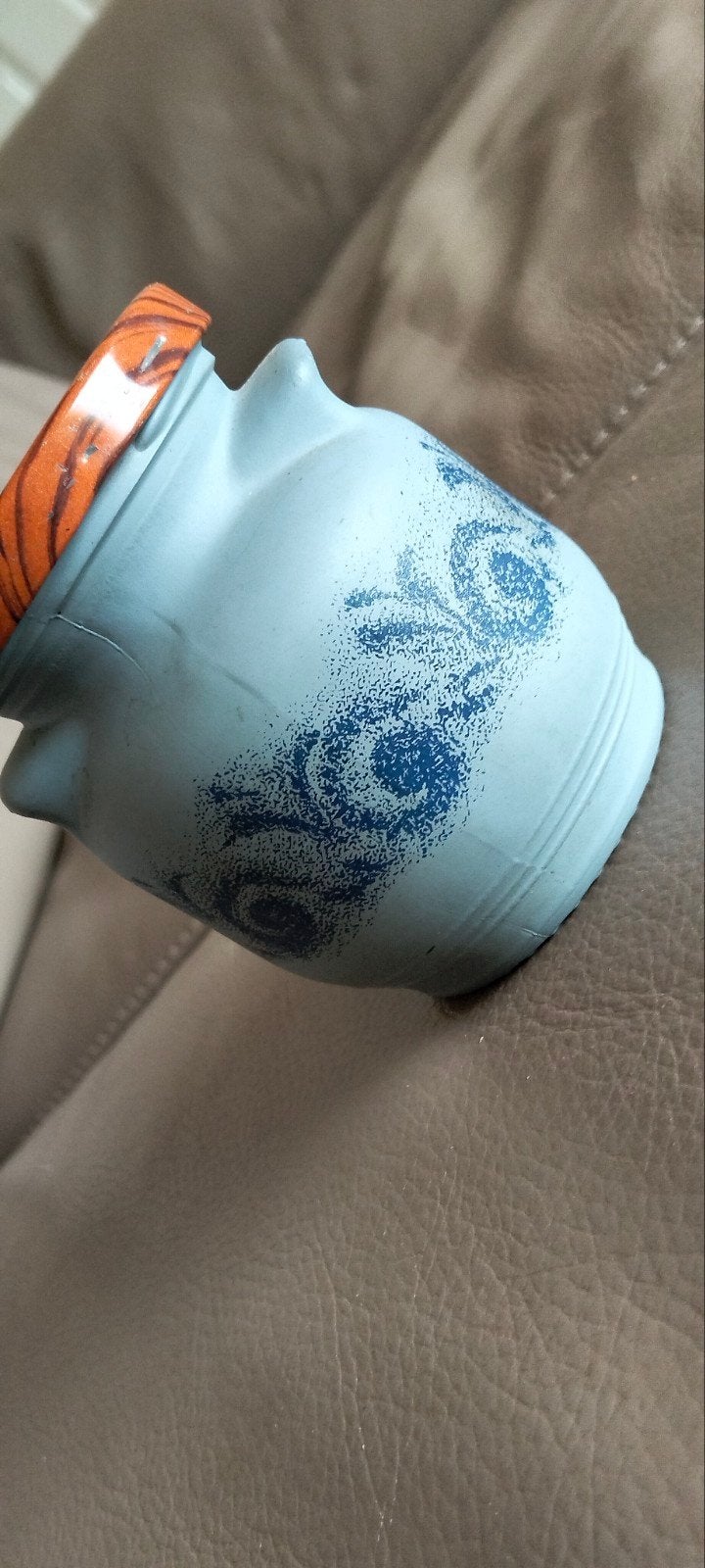 Cor Unum bewaarpotje 275 ml blauw keramiek, Antiek en Kunst, Ophalen