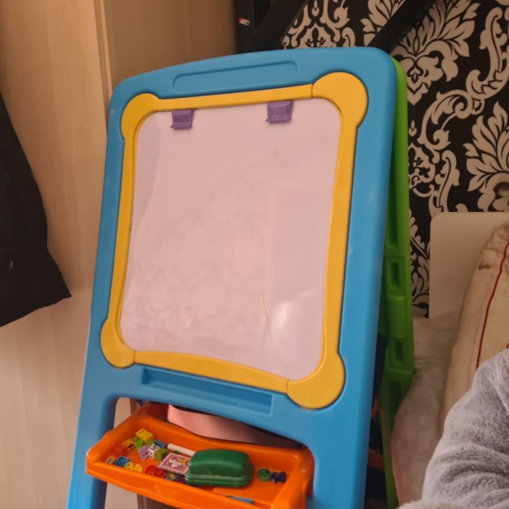 Kinder tekenbord / schoolbord - dubbelzijdig, Ophalen of Verzenden, Gebruikt, Taal en Lezen