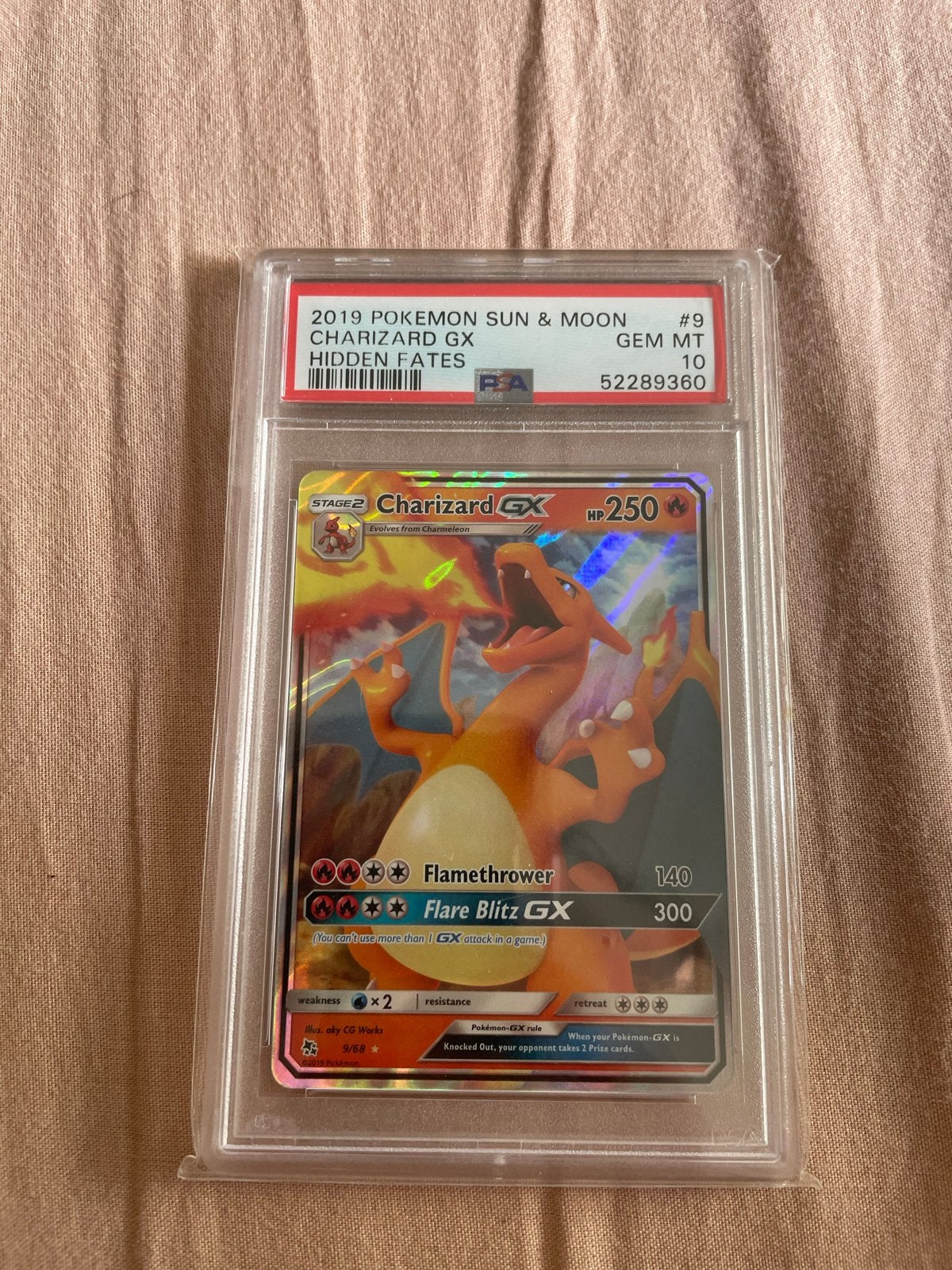 Charizard GX Hidden Fates PSA 10 GEM MT - Ruilen mogelijk!, Ophalen of Verzenden, Nieuw, Losse kaart, Foil