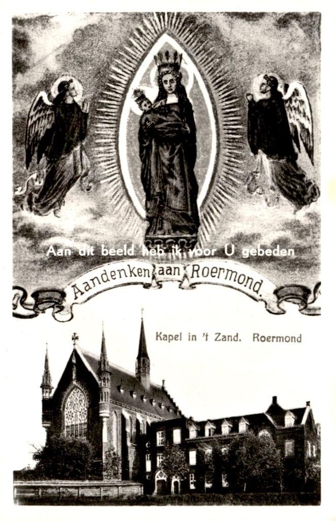 Roermond  Kapel in 't Zand Aandenken aan Roermond  # 598, Verzenden, 1940 tot 1960, Gelopen, Limburg