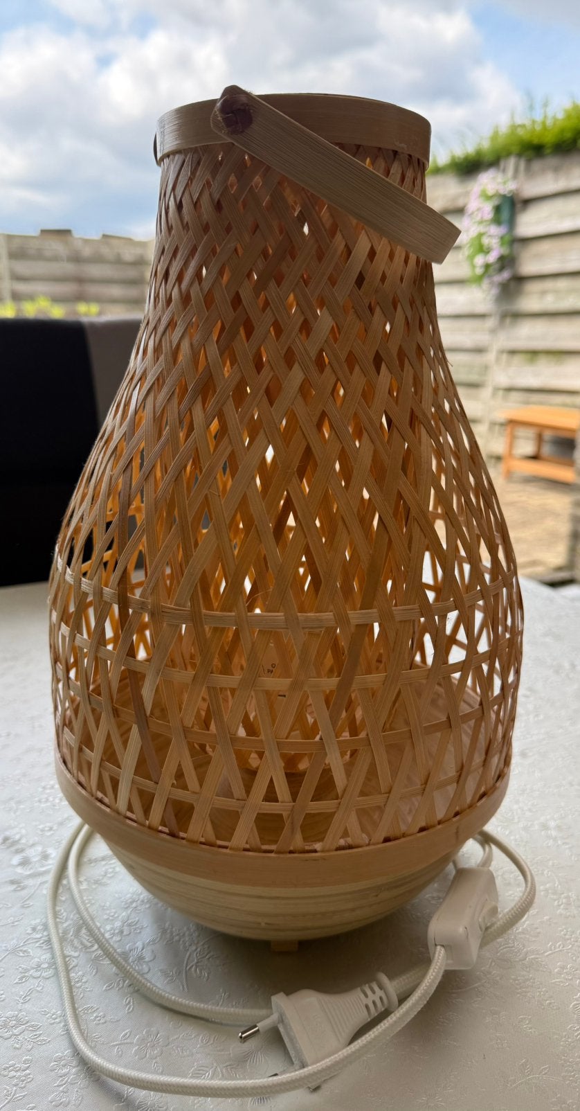 Tafellamp bamboe IKEA, Ophalen, Zo goed als nieuw, IKEA