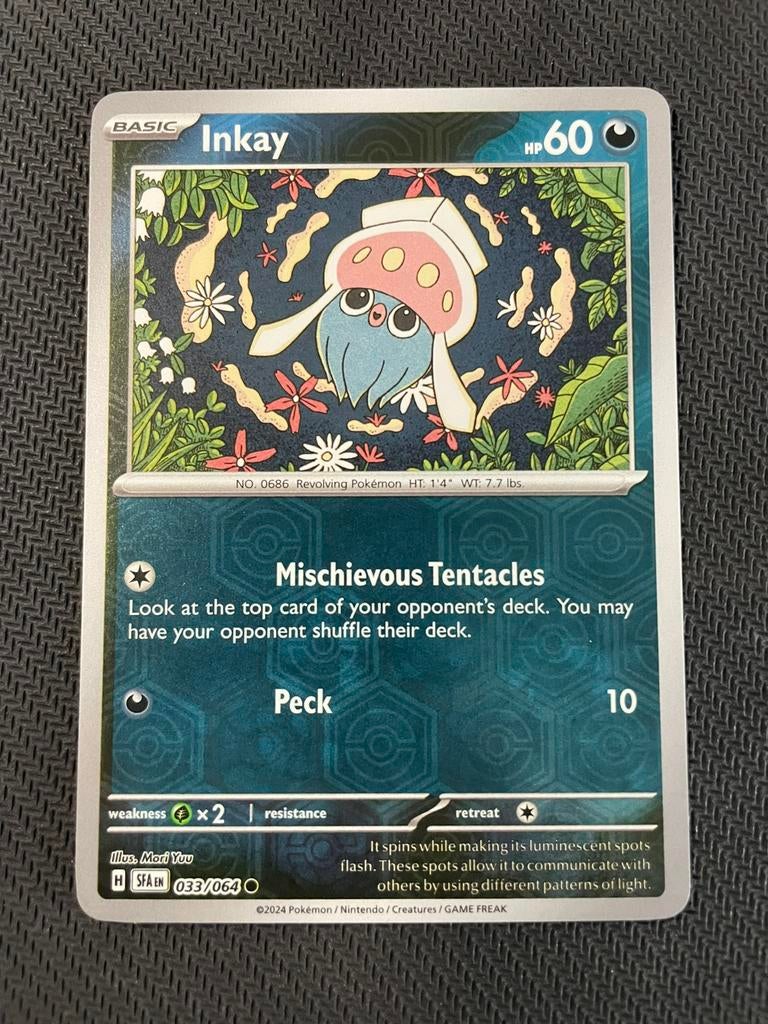 Inkay 033/064 Reverse Holo Shrouded Fable Packfresh, Ophalen of Verzenden, Zo goed als nieuw