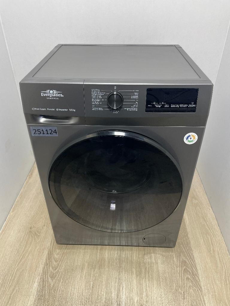 Everglades Pure-Steam Was-droogcombinatie 9/6 kg, Witgoed en Apparatuur, Was-droogcombinaties, 8 tot 10 kg, Ophalen, Refurbished