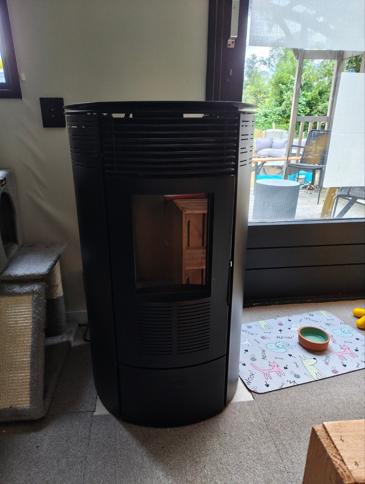 Livin' flame pelletkachel type liland 8- Zo goed als nieuw, Ophalen, Overige brandstoffen, Zo goed als nieuw, Pelletkachel