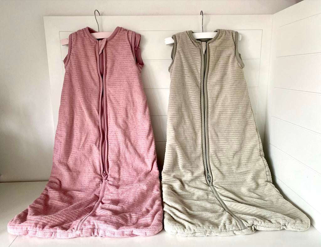 2 Hema slaapzakken - roze en groen - 62 / 80 cm, Ophalen of Verzenden, Zo goed als nieuw, 70 tot 85 cm, Slaapzak