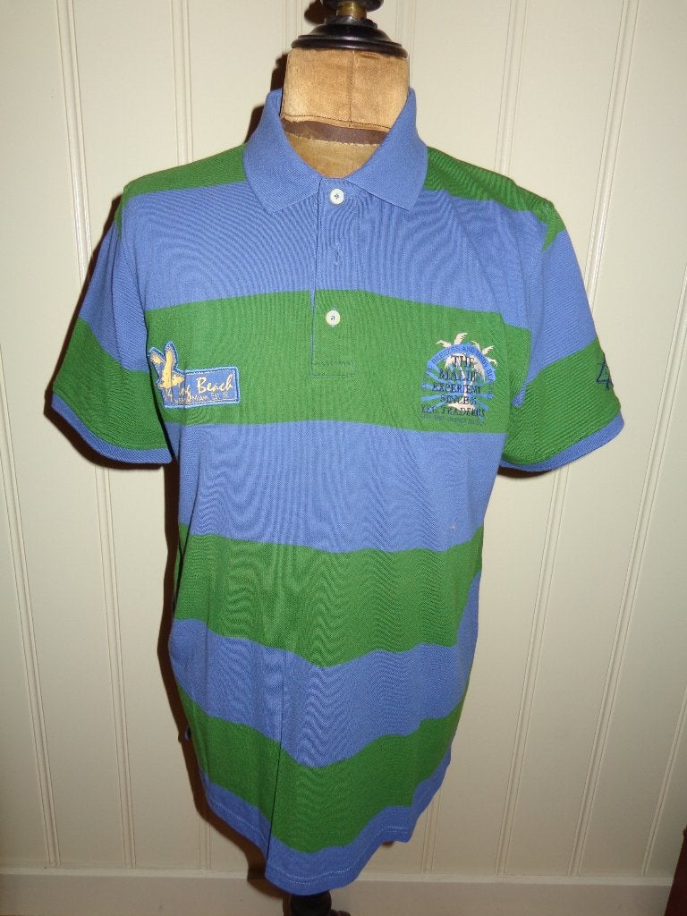 Heren polo nieuw Rover & Lakes maat L groen - blauw, Blauw, Nieuw, Ophalen of Verzenden, Rover & Lakes