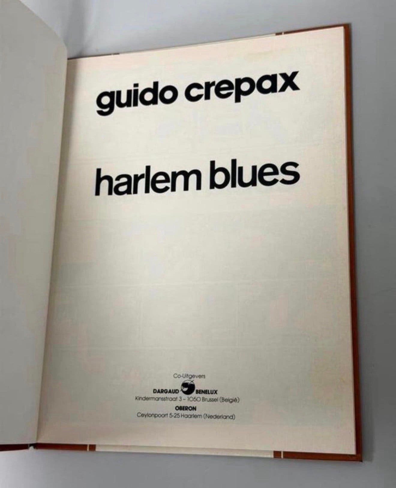 Strip Harlem Blues. HC. 1e druk 1982. Guido Crepax Dargaud., Boeken, Eén stripboek, Ophalen of Verzenden, Zo goed als nieuw