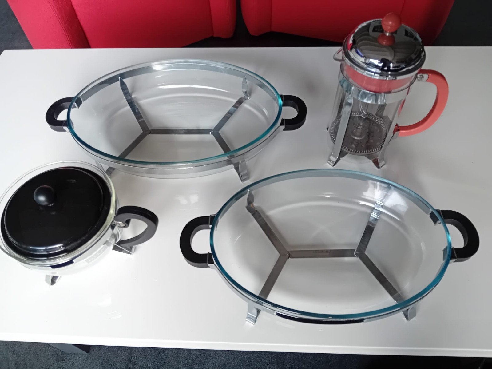 Bodum set French Press, theepot en ovenschalen Zweden, Ophalen of Verzenden