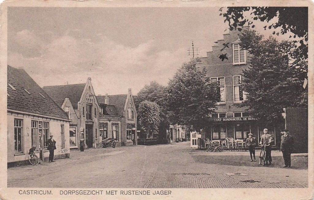 703-118-033 Castricum Dorpsgezicht met Rustende Jager, Verzenden, Voor 1920, Noord-Holland