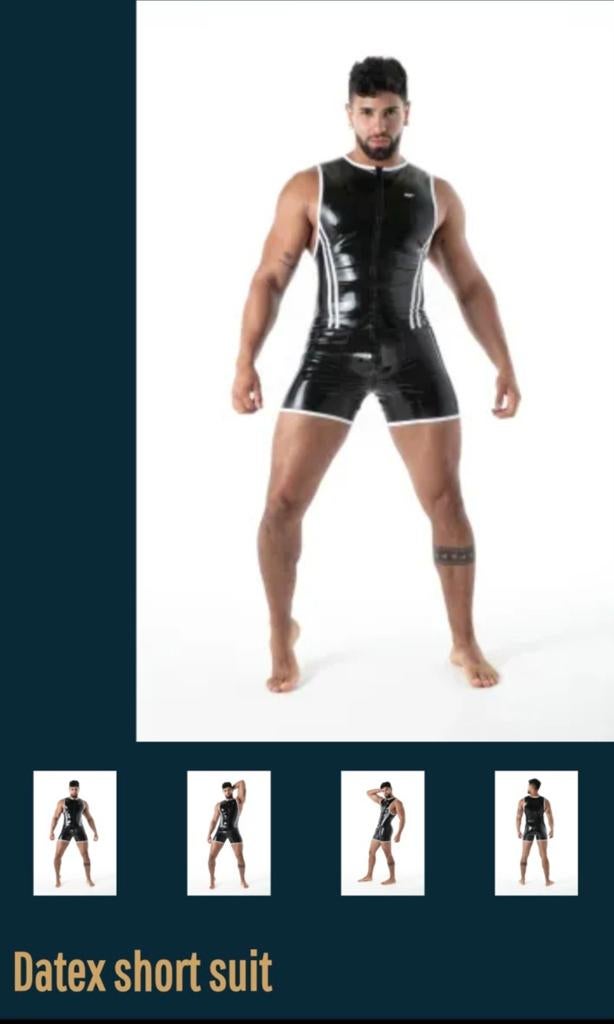 Heren Datex short suit maat XL zwart/ wit. Fetish, Ophalen, Nieuw