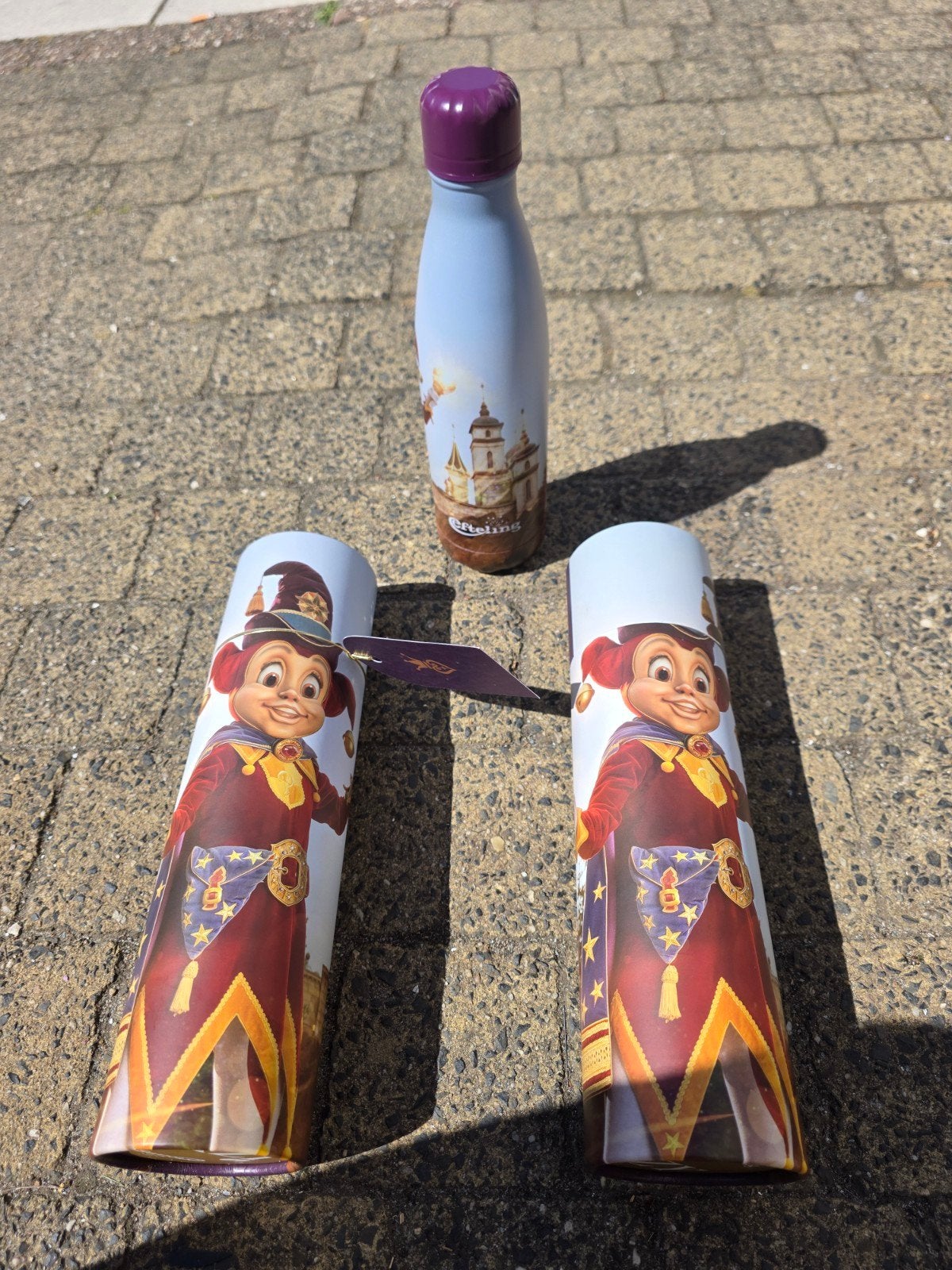 Efteling Pardoes drinkfles in koker - Nieuw, Ophalen of Verzenden, Nieuw, Beeldje of Poppetje