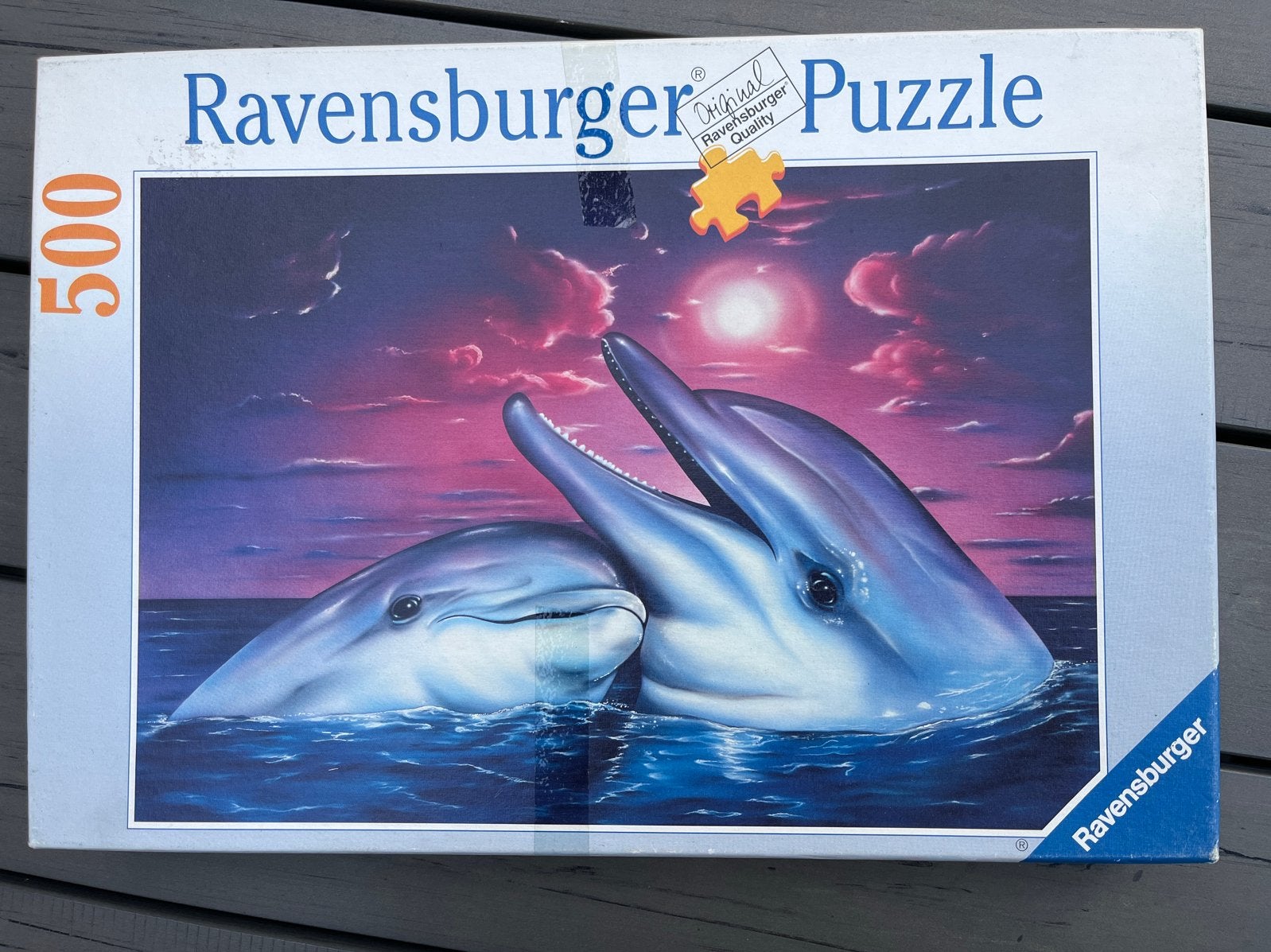Ravensburger Puzzel 500 stukjes - Dolfijnen, Ophalen of Verzenden, Minder dan 500 stukjes, Zo goed als nieuw, Legpuzzel
