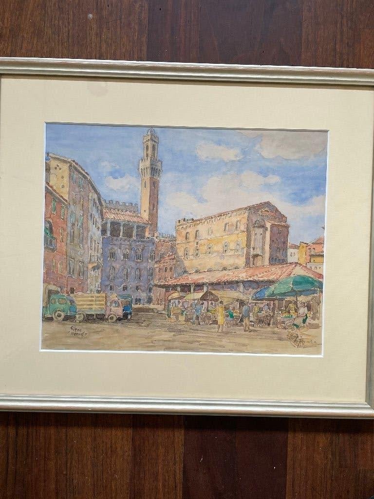 Huib de Ru  aquarel, Ophalen