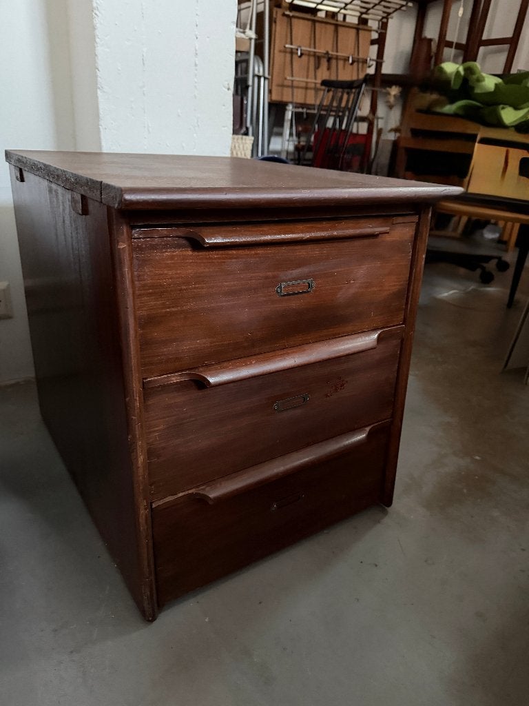 Vintage houten archiefkast, ladekast, dossierkast, Ophalen, Minder dan 50 cm, Gebruikt, I
