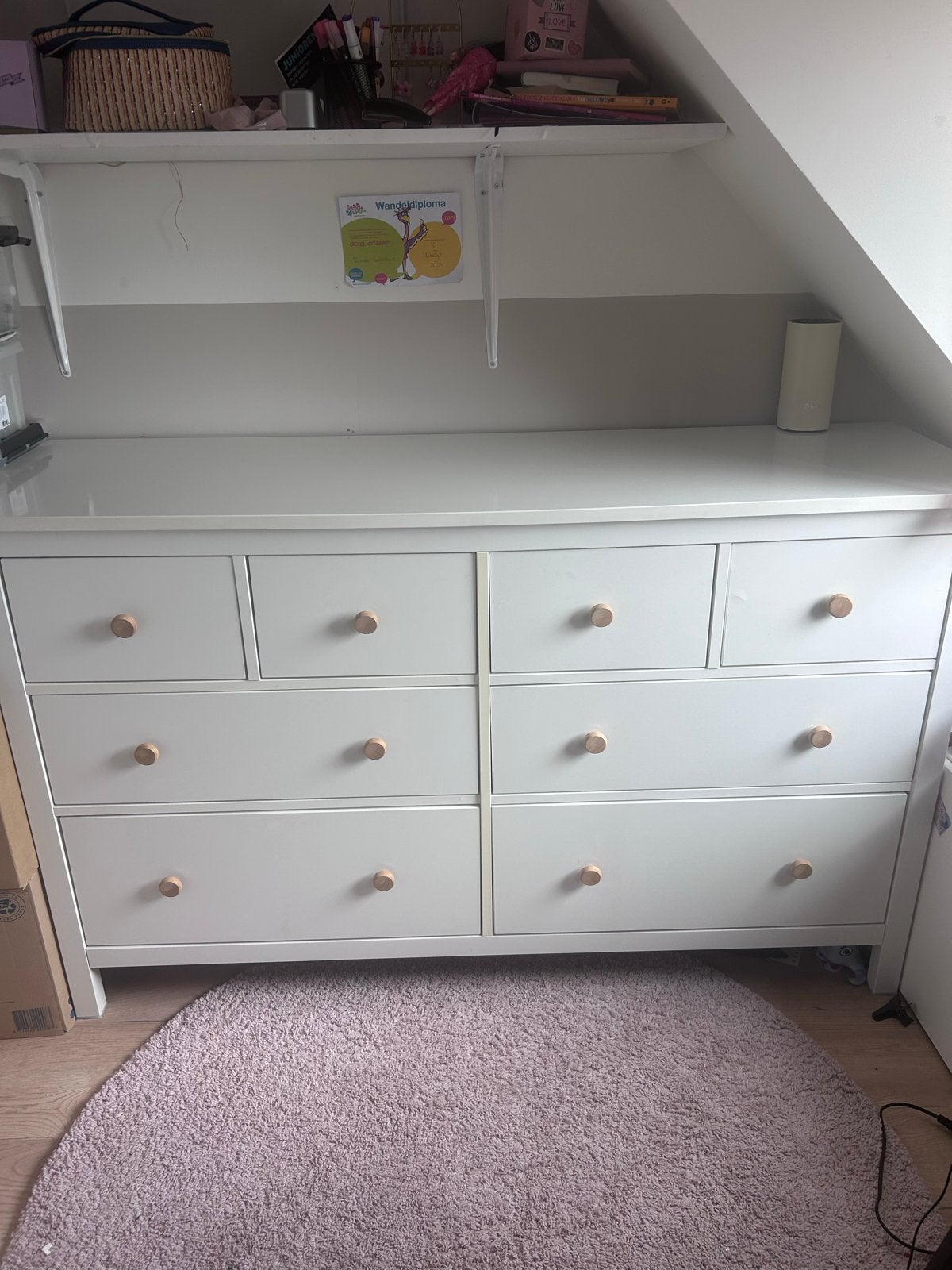 IKEA HEMNES ladekast wit. 8 lades 160x96 cm, Ophalen, Gebruikt, 5 laden of meer, 150 tot 200 cm