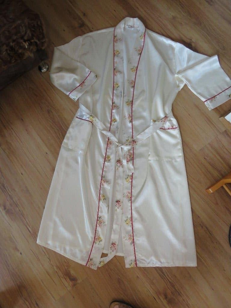dames kimono, ochtendjas, ecru, 40/42, Zie foto, Blauw, Maat 42/44 (L), Ophalen of Verzenden
