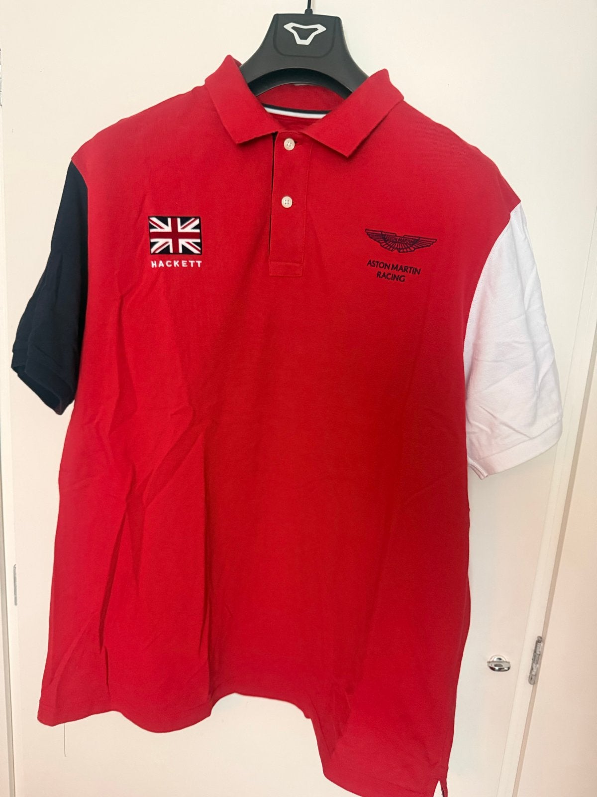 Hackett Aston Martin Racing Polo - Rood, Maat 3XL, Kleding | Heren, Polo's, Zo goed als nieuw, Overige maten, Rood, Ophalen of Verzenden