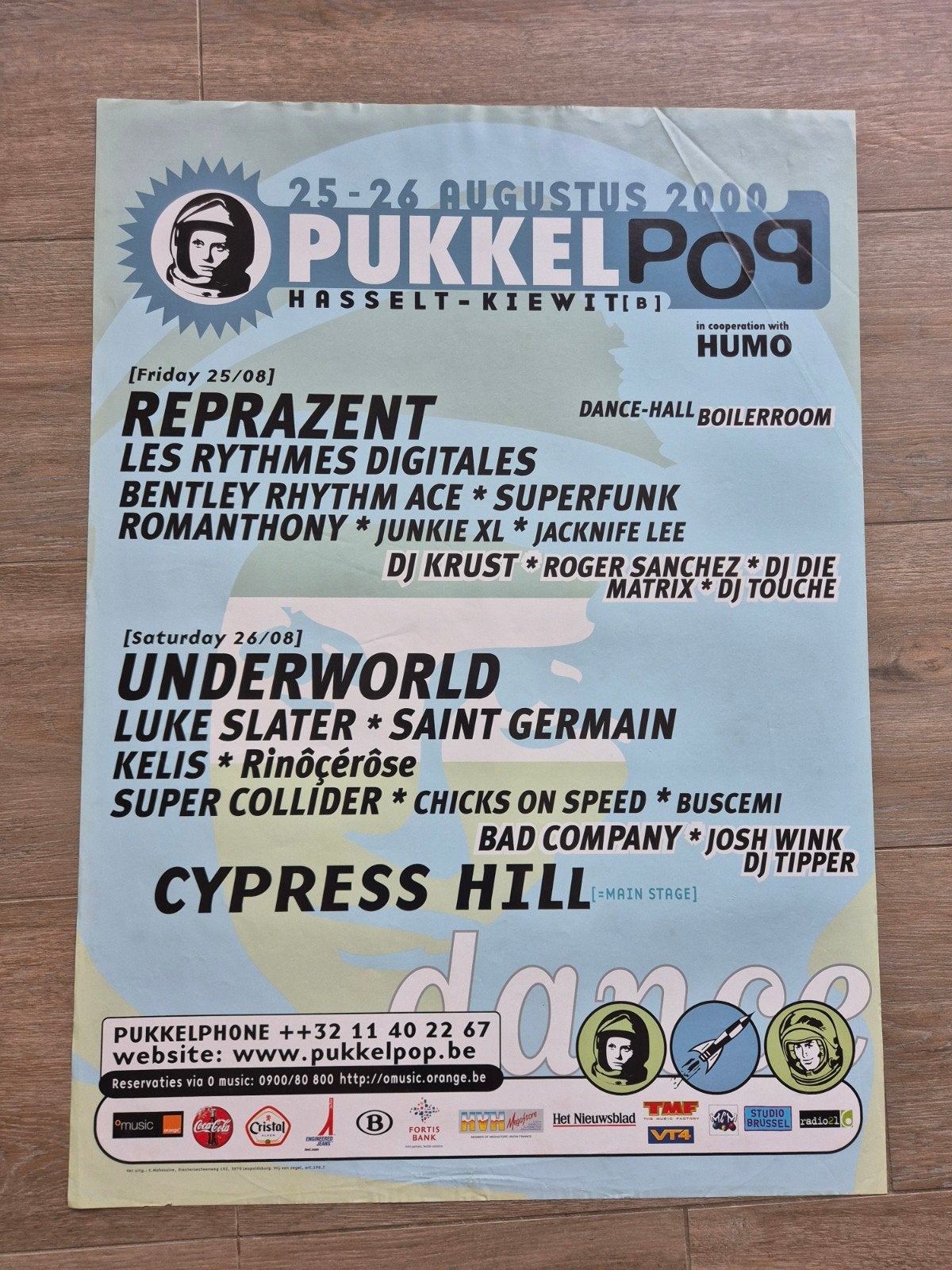 Poster Pukkelpop 2000, Ophalen of Verzenden, Zo goed als nieuw, Muziek