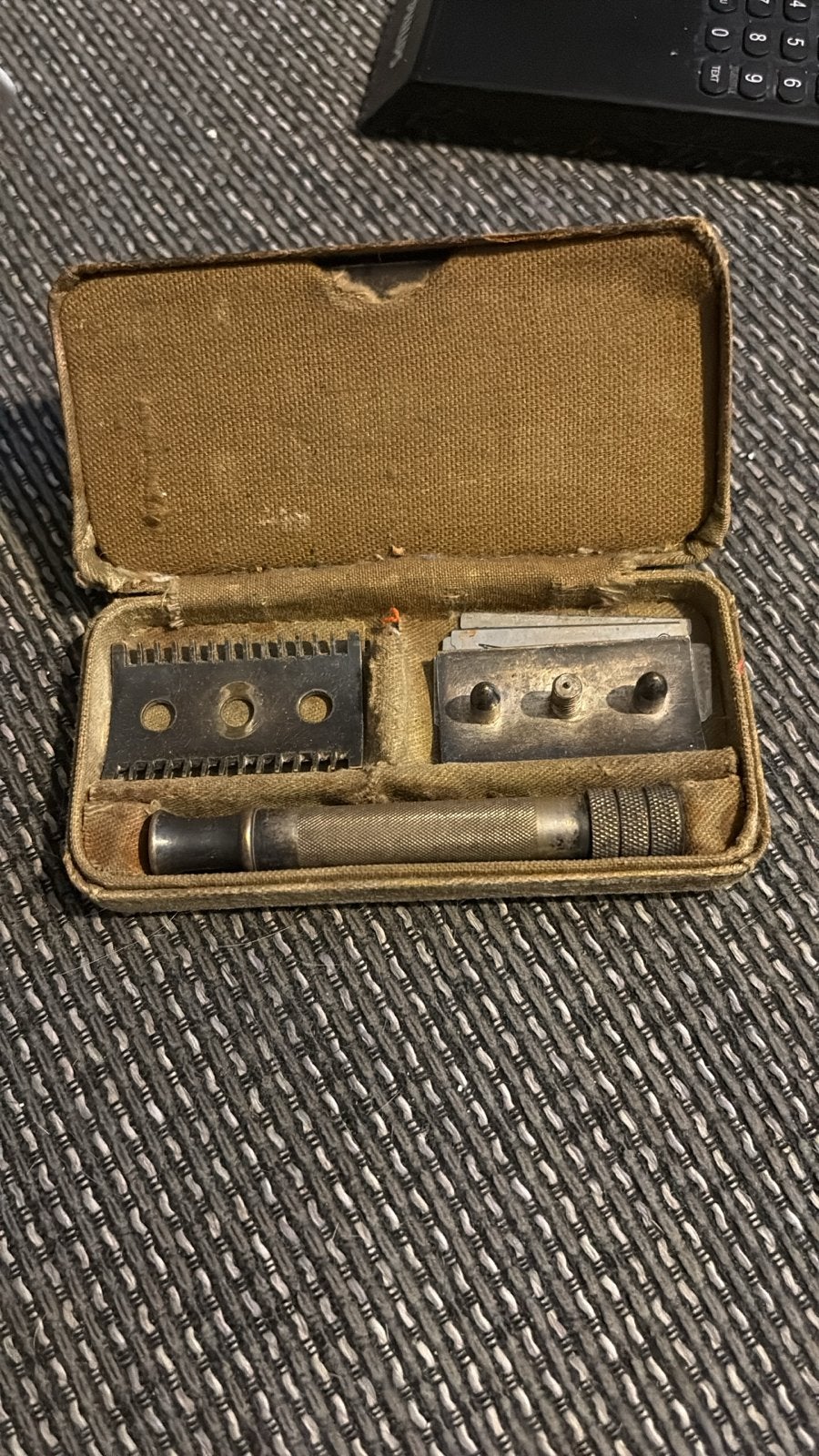 Antiek Gillette scheermes in originele etui, Antiek en Kunst, Antiek | Overige Antiek, Ophalen of Verzenden