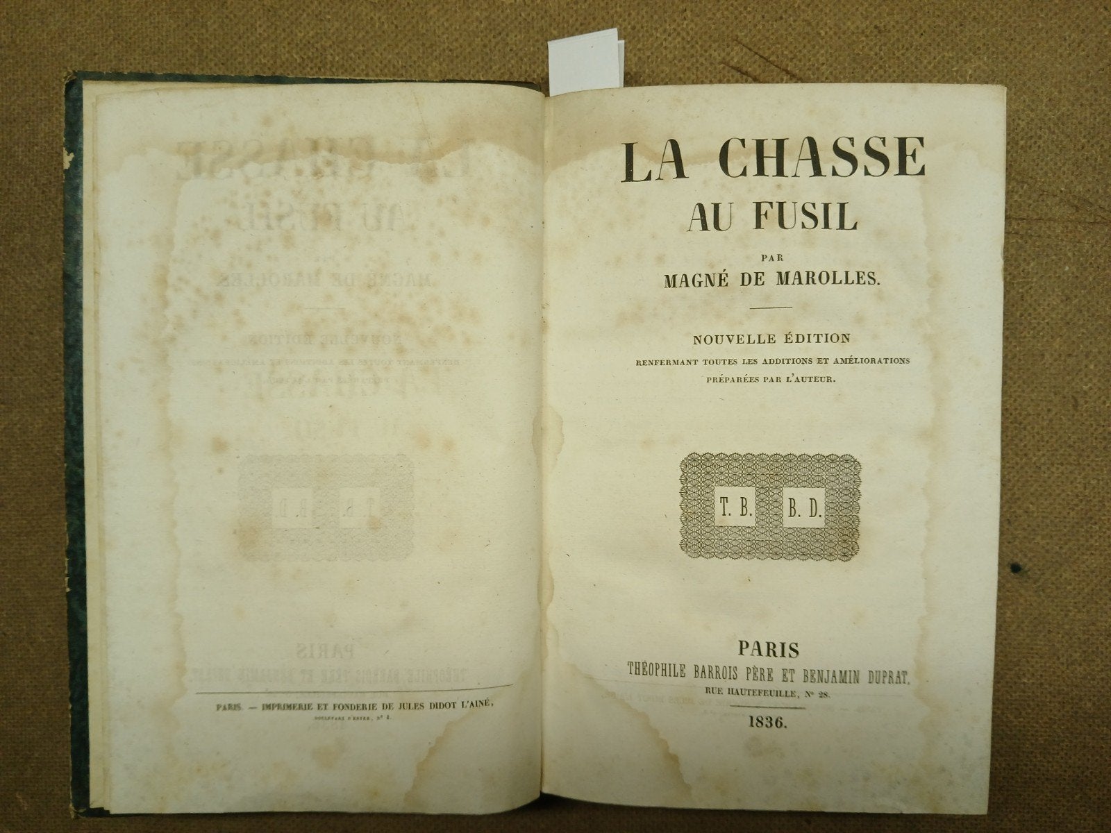 La chasse au fusil (jacht), Ophalen of Verzenden, MAGNÉ de MAROLLES