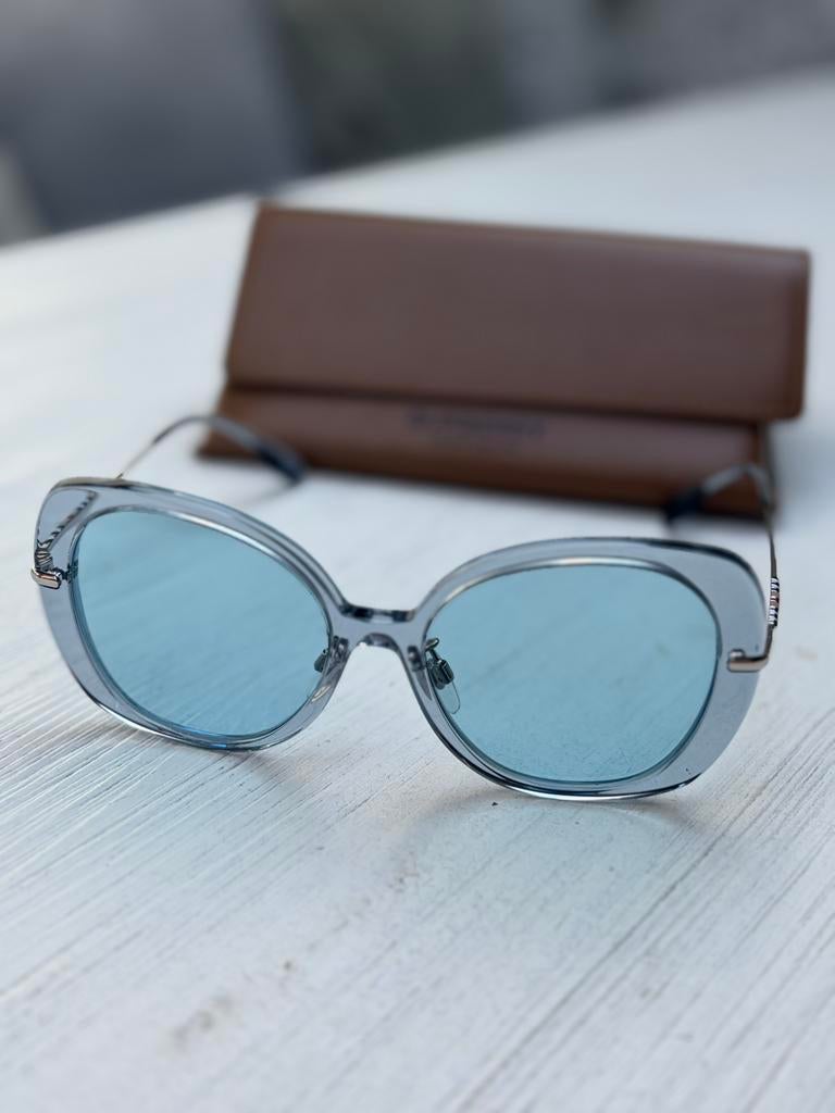 Nieuwe Burberry zonnebril Be4374-f, Overige merken, Zonnebril, Blauw, Nieuw