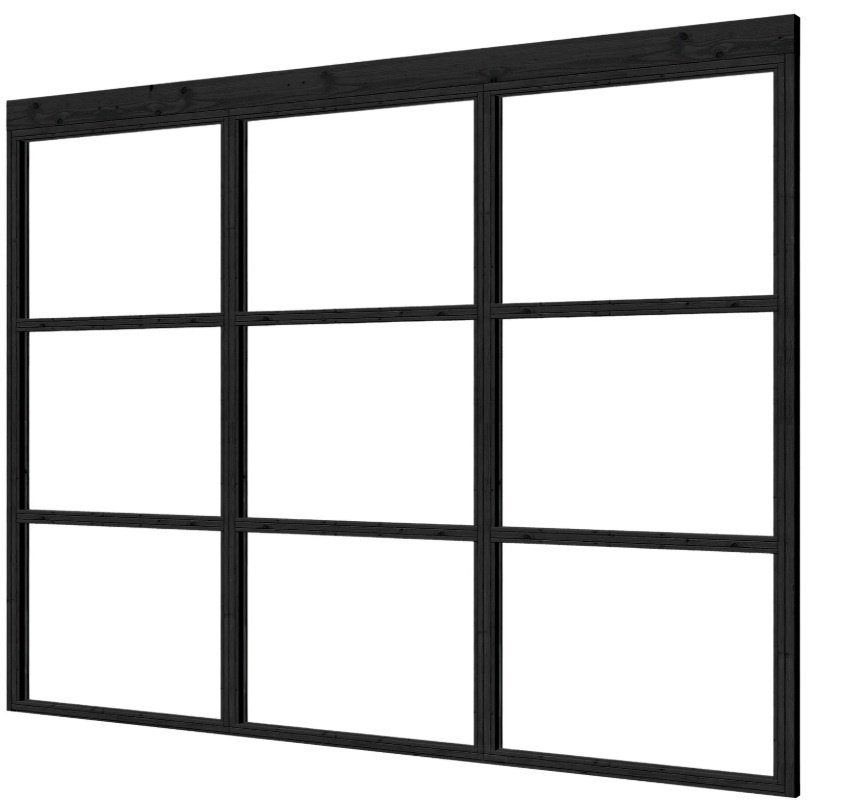 Staallook glaswand panelen. Staallook deur. Div. afm., Verzenden, 120 cm of meer, Overige typen, Nieuw